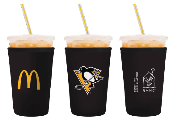 A view of the three designs around the cold drink sleeve offered at McDonald's locations around the Pittsburgh area.