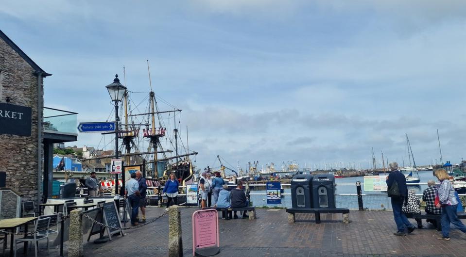 Brixham harbour in south Devon (PA)