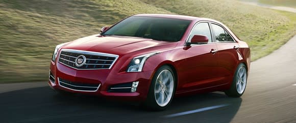 A red Cadillac ATS