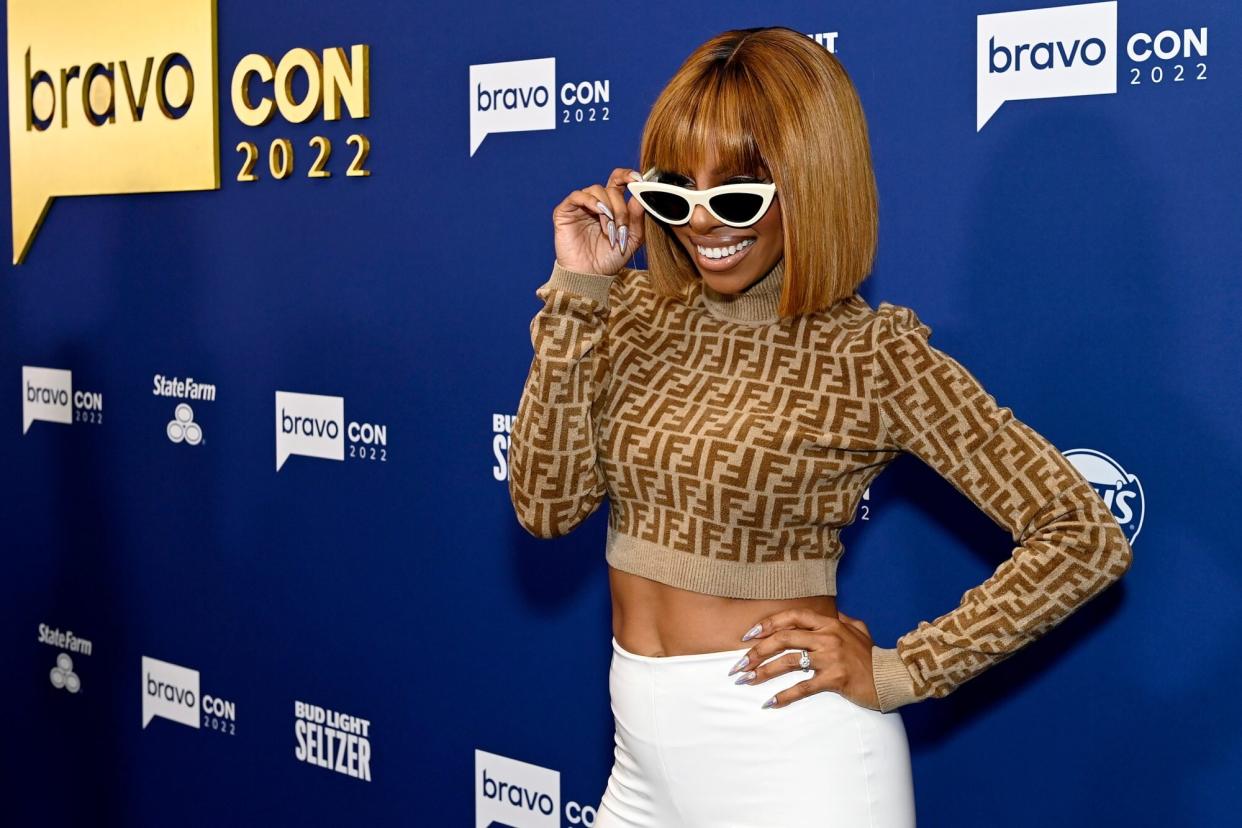 BRAVOCON -- BravoCon 2022 from the Javits Center in New York City on Saturday, October 15, 2022 -- Pictured: Candiace Dillard-Bassett -- (Photo by: Bryan Bedder/Bravo via Getty Images)