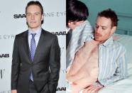 <p>Fassbender dropped 16kgs (2 and half stone) from his already slender frame to play hunger striking IRA man Bobby Sands in Steve McQueen’s acclaimed drama. He did in 10 weeks over Christmas and New Year in LA taking long walks, doing a Jerry Hall yoga DVD, and eating a tin of sardines a night.</p>