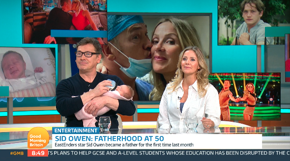 Sid Owen and fiancee Victoria with their daughter Skye. (GMB/ITV)