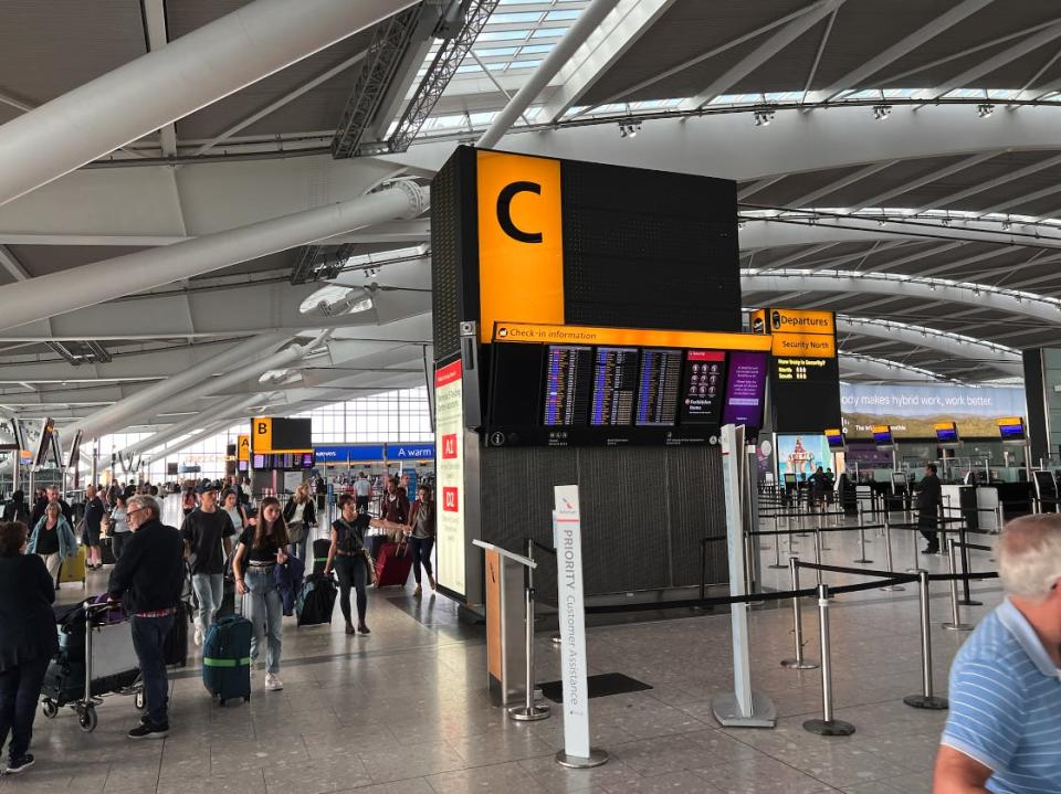 A view of Heathrow airport Terminal 4.