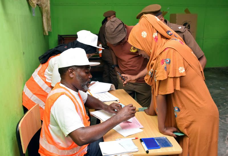 Early voting for essential workers at the presidential and parliamentary polls in the semi-autonomous island of Zanzibar