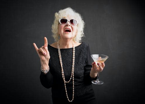 <span class="caption">We can't all be saints all the time.</span> <span class="attribution"><a class="link " href="https://www.shutterstock.com/image-photo/grandma-glasses-drink-hand-showing-rock-585619955" rel="nofollow noopener" target="_blank" data-ylk="slk:Kaspars Grinvalds/Shutterstock;elm:context_link;itc:0;sec:content-canvas">Kaspars Grinvalds/Shutterstock</a></span>