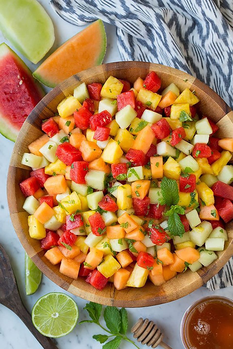 Melon and Pineapple Fruit Salad