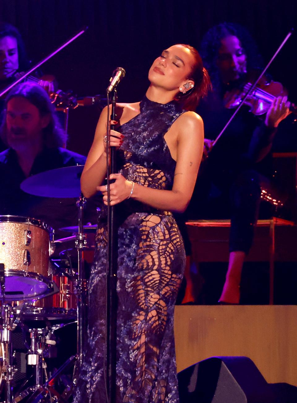 Dua Lipa performs onstage during the 59th Academy of Country Music Awards at The Ford Center at The Star on May 16, 2024 in Frisco, Texas.