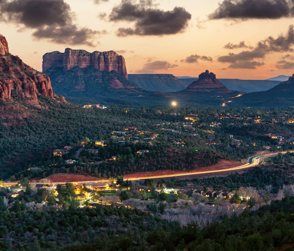 <p>Starcevic/Getty Images</p><p>Spiritual types flock to Sedona for its new-age vibes and meditation-conducive vortex sites believed to be swirling with energy. But even skeptics leave here feeling recharged, thanks to the area’s enchanting red rocks, epic stargazing, and 400 miles of trails coveted by hikers, trail runners, and mountain bikers. Taste wine in the Verde Valley, hit the links with glowing rockscapes unfolding behind the greens, or get a two-for-one at <a href="https://azstateparks.com/dead-horse" rel="nofollow noopener" target="_blank" data-ylk="slk:Dead Horse Ranch State Park;elm:context_link;itc:0;sec:content-canvas" class="link ">Dead Horse Ranch State Park</a> and<a href="https://azstateparks.com/red-rock/things-to-do/trails" rel="nofollow noopener" target="_blank" data-ylk="slk:Red Rock State Park;elm:context_link;itc:0;sec:content-canvas" class="link "> Red Rock State Park</a> that are connected by the<a href="https://www.fs.usda.gov/recarea/coconino/recarea/?recid=74051" rel="nofollow noopener" target="_blank" data-ylk="slk:Lime Kiln Trail;elm:context_link;itc:0;sec:content-canvas" class="link "> Lime Kiln Trail</a>.</p><p><strong>When to Visit:</strong> March to May is the sweet spot. Temperatures are warm, but not scorching, and the area is blooming so hikers can spot colorful wildflowers along the rust-colored trails.</p><p><strong>What to Do:</strong> There’s no shortage of hikes delivering spectacular vistas, but you won’t be alone on Sedona’s most popular trails. Find solitude in the Red Rock-Secret Mountain Wilderness on the <a href="https://www.fs.usda.gov/recarea/coconino/recarea/?recid=55332" rel="nofollow noopener" target="_blank" data-ylk="slk:Jim Thompson Trail;elm:context_link;itc:0;sec:content-canvas" class="link ">Jim Thompson Trail</a>, a 5-mile out and back that ascends about 550 feet.</p><p><strong>Where to Stay:</strong> Soak up red rock views at <a href="https://www.thewilderesort.com/accommodations/" rel="nofollow noopener" target="_blank" data-ylk="slk:The Wilde Resort & Spa;elm:context_link;itc:0;sec:content-canvas" class="link ">The Wilde Resort & Spa</a>, a good jumping off point for hiking and biking trails. Or, enjoy the good vibes at <a href="https://www.marriott.com/en-us/hotels/flgsx-sky-rock-sedona/overview/" rel="nofollow noopener" target="_blank" data-ylk="slk:Sky Rock Sedona;elm:context_link;itc:0;sec:content-canvas" class="link ">Sky Rock Sedona</a> where you can take part in a daily moonrise ceremony, hear scientific vortex talks, and get a reading from an on-call pet psychic.</p><p><strong>Where to Eat:</strong> Pizzas coming out of the wood-fired oven at <a href="https://www.pisalisa.com/" rel="nofollow noopener" target="_blank" data-ylk="slk:Pisa Lisa;elm:context_link;itc:0;sec:content-canvas" class="link ">Pisa Lisa</a> include a killer veggie pie with mushrooms and another piled high with eggplant. Take a culinary crawl through Mexico at <a href="https://www.elotecafe.com/experience" rel="nofollow noopener" target="_blank" data-ylk="slk:Elote Cafe;elm:context_link;itc:0;sec:content-canvas" class="link ">Elote Cafe</a> and enjoy a post-hike beer at <a href="https://oakcreekbreweryandgrill.com/" rel="nofollow noopener" target="_blank" data-ylk="slk:Oak Creek Brewery & Grill;elm:context_link;itc:0;sec:content-canvas" class="link ">Oak Creek Brewery & Grill</a>.</p>