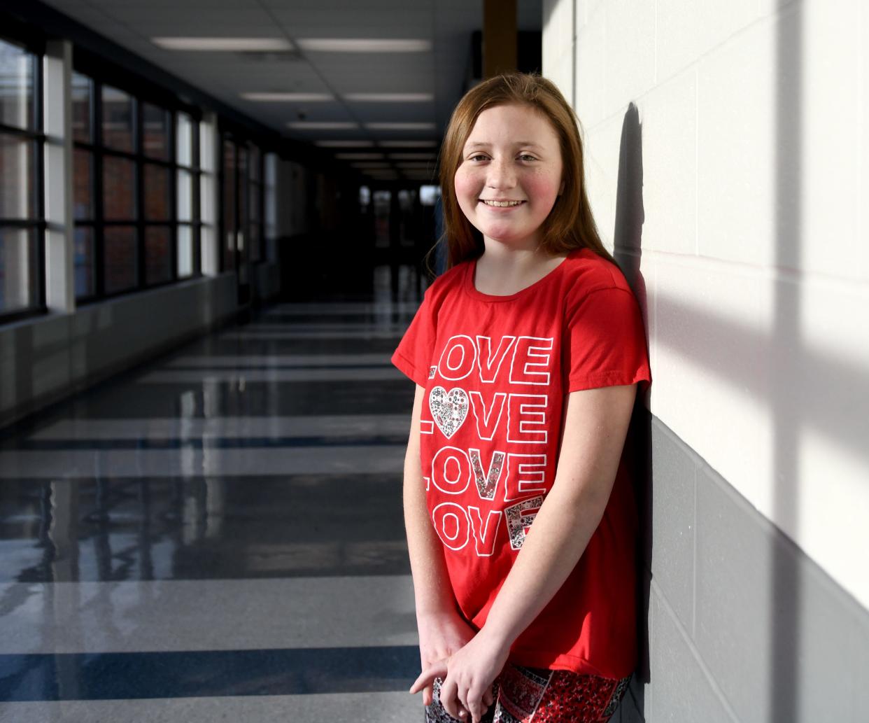 Savannah Thompson, a sixth grade student at Fairless Middle School, Canton Repository Synchrony Financial Kid of Character for February.Tuesday,  February 14, 2023.