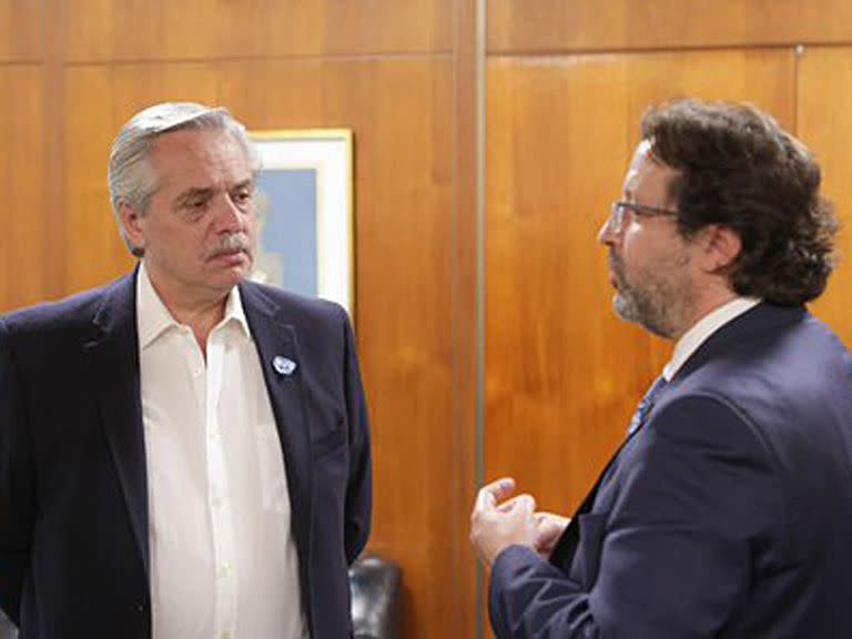 Alberto Fernández y Marco Lavagna, titular del Indec