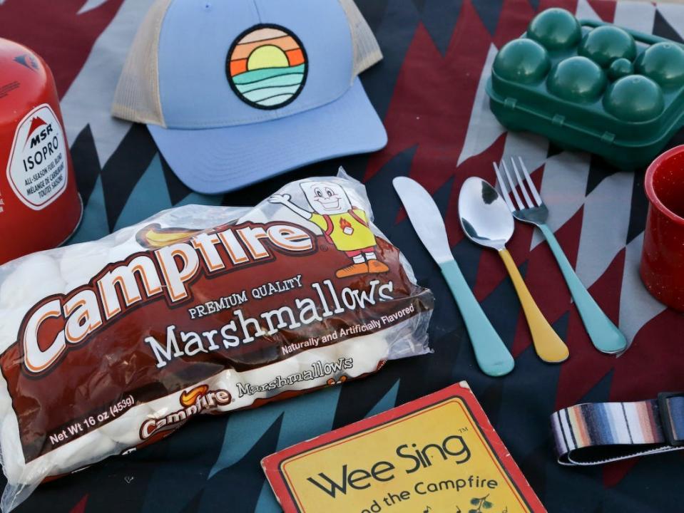A variety of products for camping.