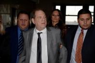 Film producer Harvey Weinstein arrives for a hearing in New York State Supreme Court in the Manhattan borough of New York