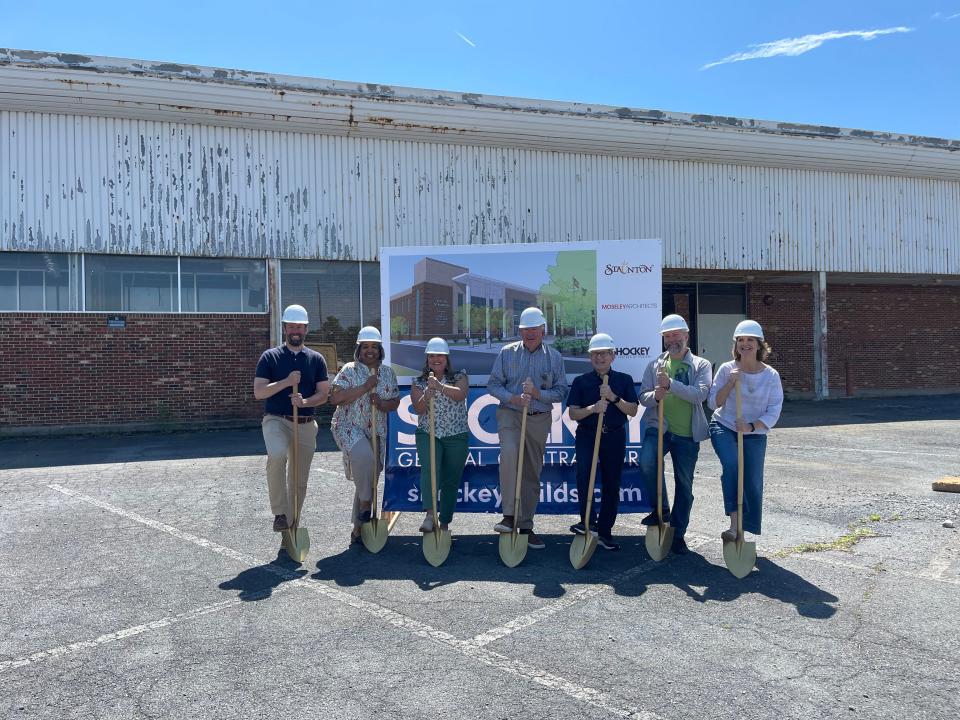 Staunton City Council "breaks" ground on the courthouse.