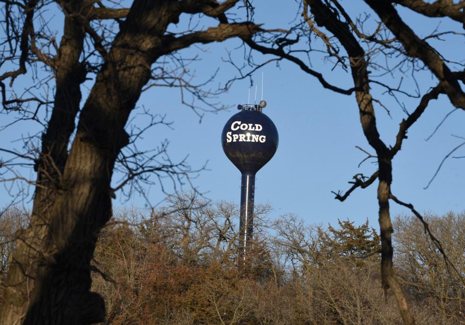 The Cold Spring water tower is pictured Friday, March 19, 2021.