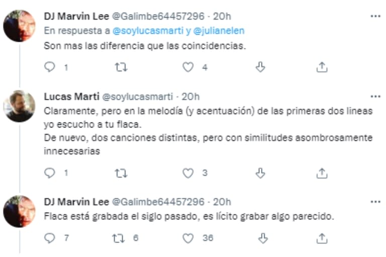 Andrés Calamaro sostuvo que son más las diferencias que las similitudes las que unen a su canción con la de la exCasi Ángeles (Foto: Twitter @Galimbe64457296)