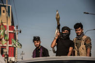 <p>Hashd al Shaabi troops in the turkman area of Kirkuk on Oct. 17, 2017, the day after they took the city from the Kurdish Peshmerga in fewer than 24 hours during an offensive instigated by the Iraqi Government in retaliation to the Kurdish Independence referendum held on the 25th September. (Photo : Elizabeth Fitt/SOPA Images/LightRocket via Getty Images) </p>