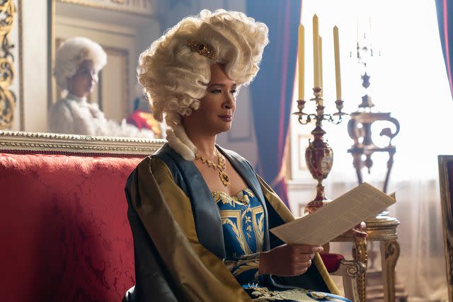 <p>Liam Daniel/Netflix</p> Golda Rosheuvel as Queen Charlotte in Season 3 of 'Bridgerton'.