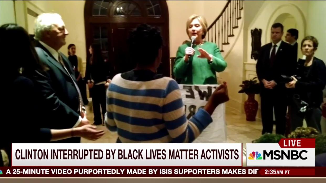 Black Lives Matter Activists Interrupt Clinton