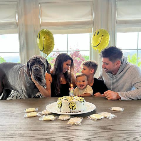 <p>Nick Castellanos Instagram</p> Nick Castellanos with his wife, Jessica Castellanos, and sons Liam and Otto.