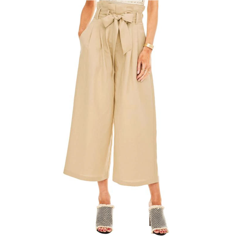 <a rel="nofollow noopener" href="https://rstyle.me/n/c5vexkchdw" target="_blank" data-ylk="slk:Deema Pant In Cappuccino, ASTR, $110The paper-bag waist on these tan trousers make for an on-trend and uber-comfy look.;elm:context_link;itc:0;sec:content-canvas" class="link ">Deema Pant In Cappuccino, ASTR, $110<p>The paper-bag waist on these tan trousers make for an on-trend and uber-comfy look.</p> </a>