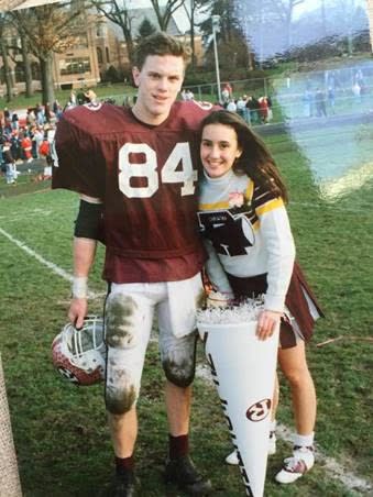 Willie and Christina Geist during a football game at Ridgewood High School