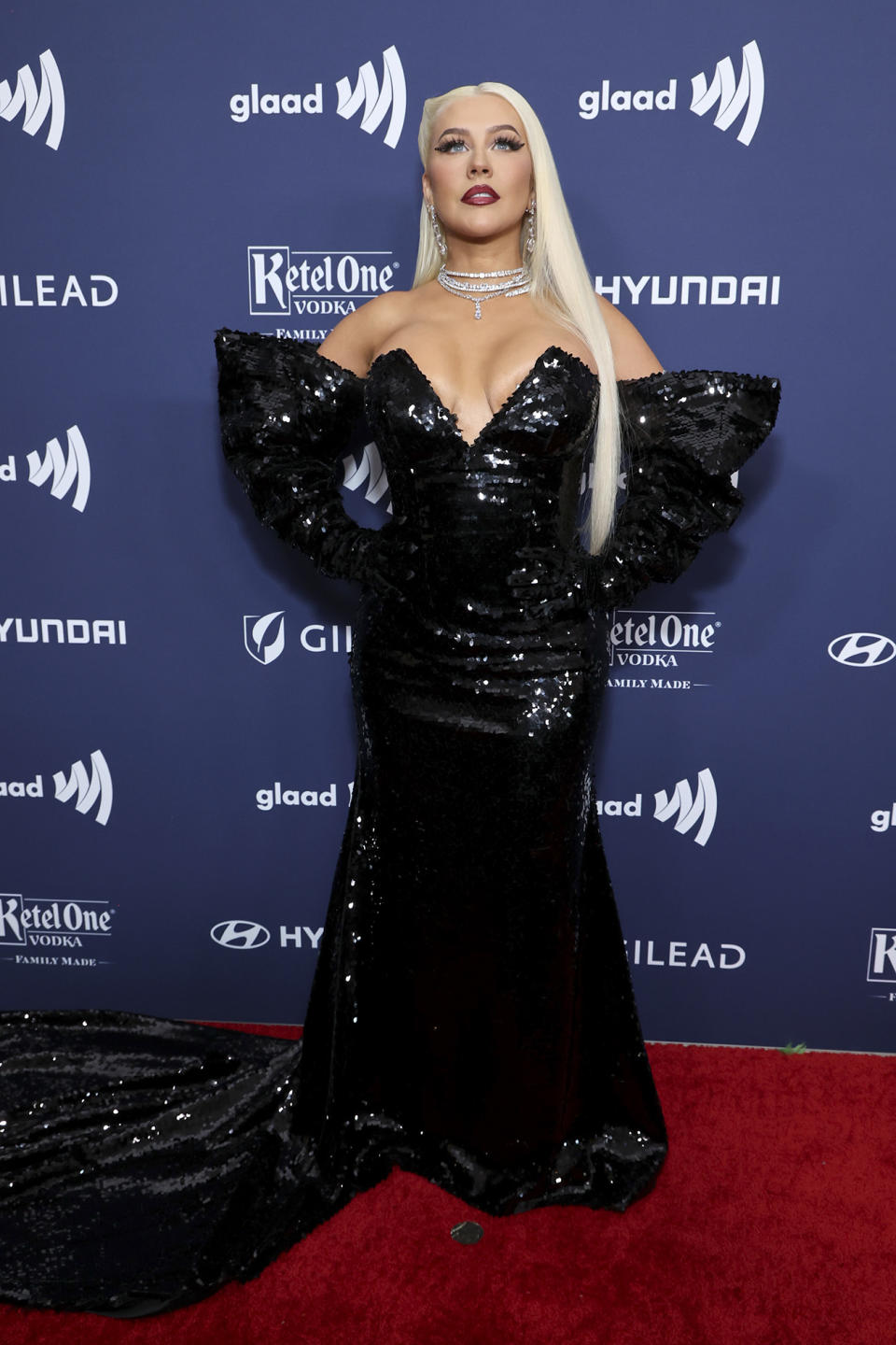 <p>Christina Aguilera at the 34th Annual GLAAD Media Awards at The Beverly Hilton on March 30, 2023, in Beverly Hills, Calif.</p>