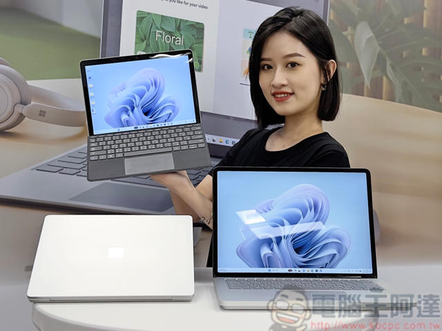 Microsoft Surface Laptop Studio 2、Surface Laptop Go3 與Surface