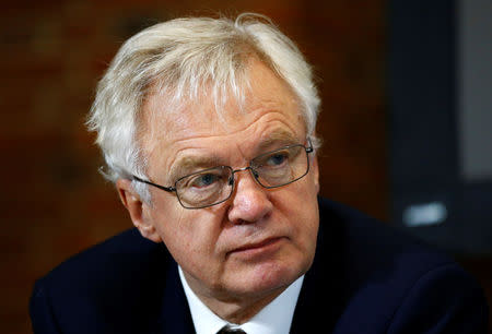 David Davis, the former Secretary of State for Exiting the EU, attends a meeting of the pro-Brexit European Research Group in London, Britain, November 20, 2018. REUTERS/Henry Nicholls