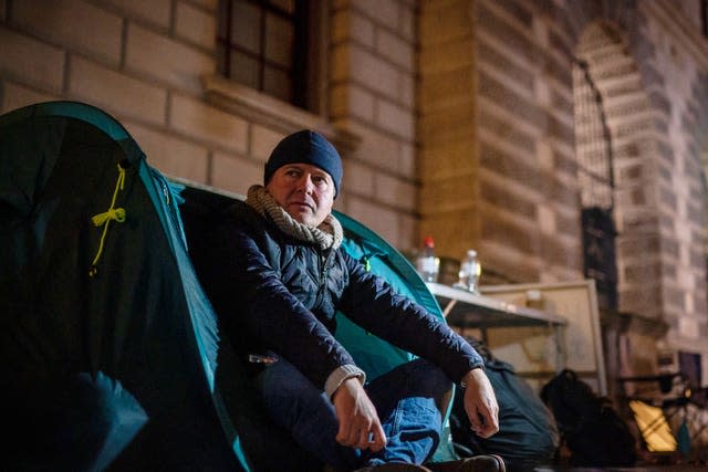 Richard Ratcliffe outside the Foreign Office