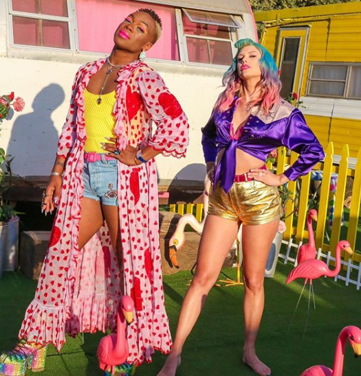 Todrick Hall and Taylor Swift on set of the "You Need To Calm Down" music video