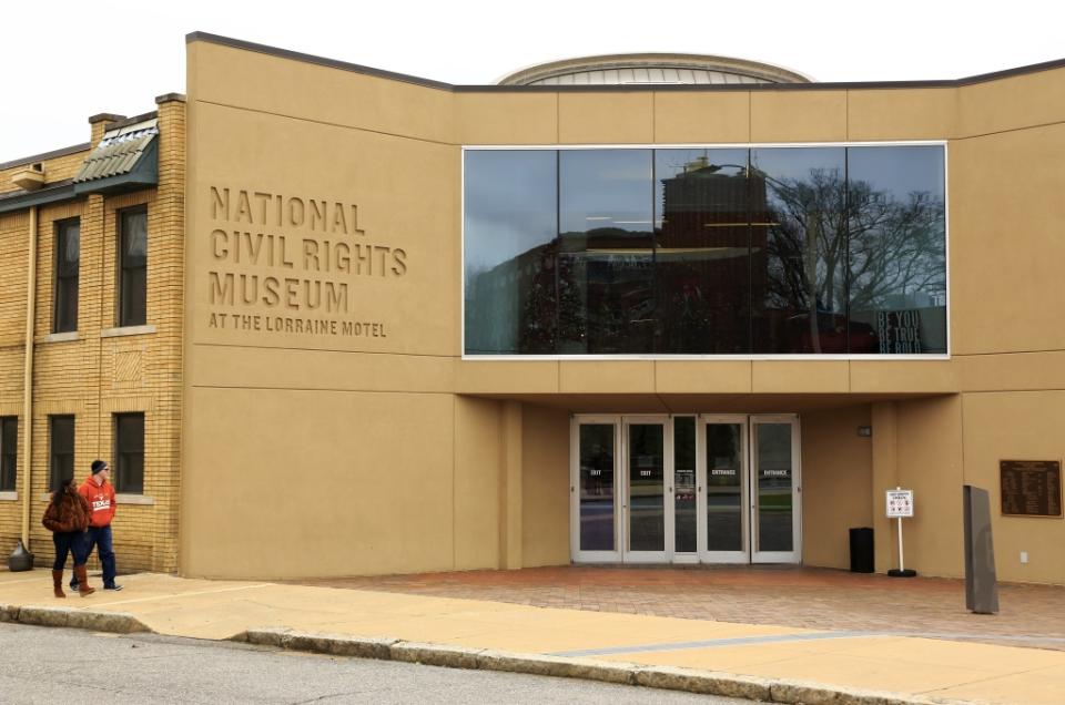 Entrance of National Civil Rights Museum via Getty Images
