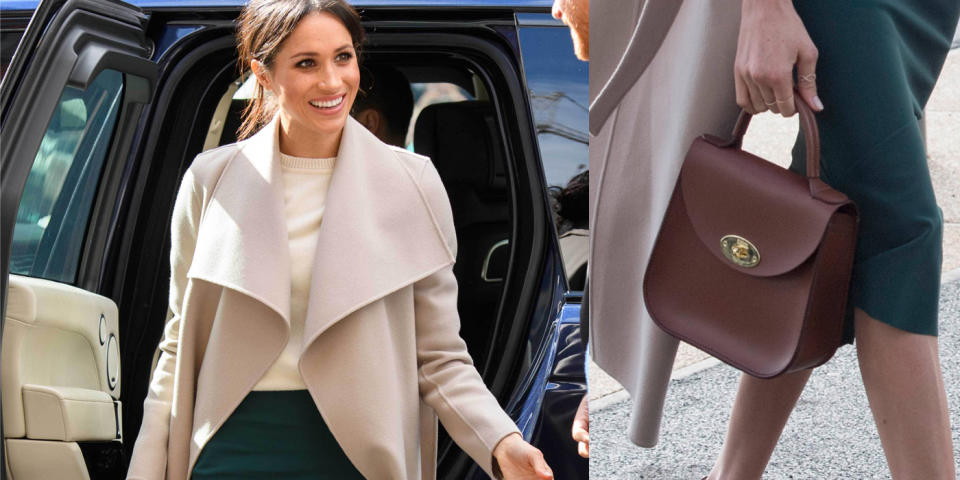 Jetzt will jeder diese Handtasche von Meghan Markle. (Bild: AP Photo)