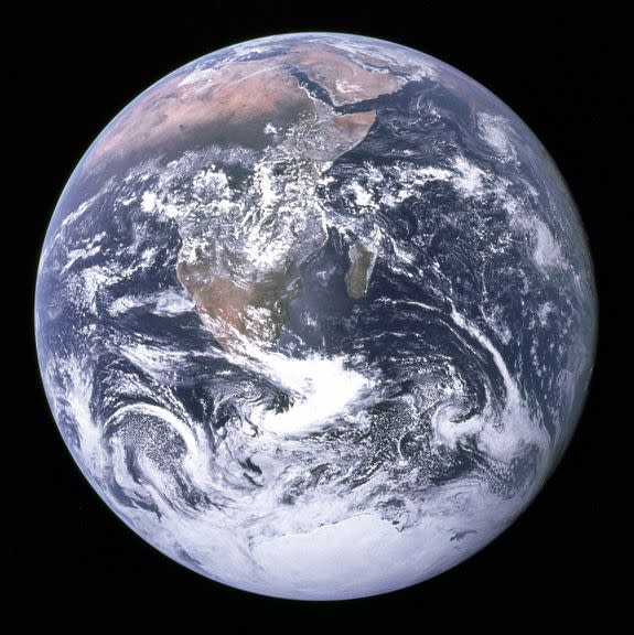 The Blue Marble, lonely but magnificent