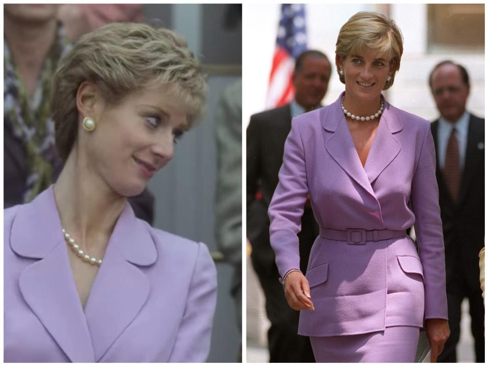 princess diana lilac suit the crown