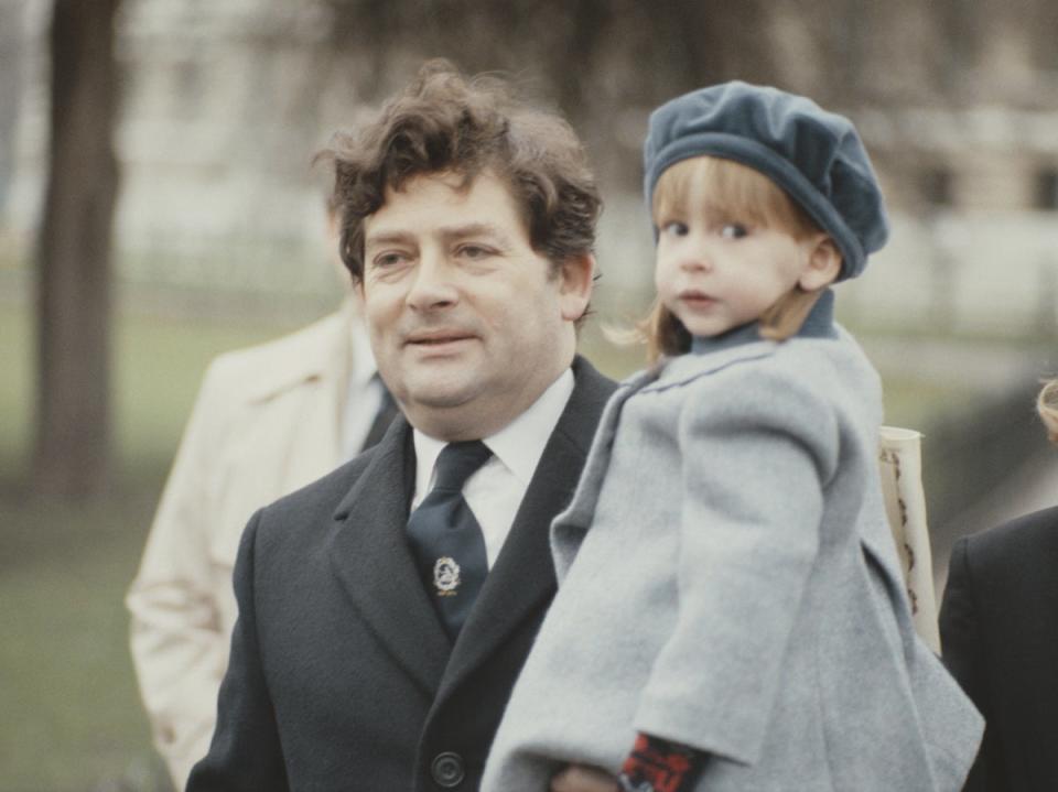 Lawson with daugter Emily in March 1984 (Getty)