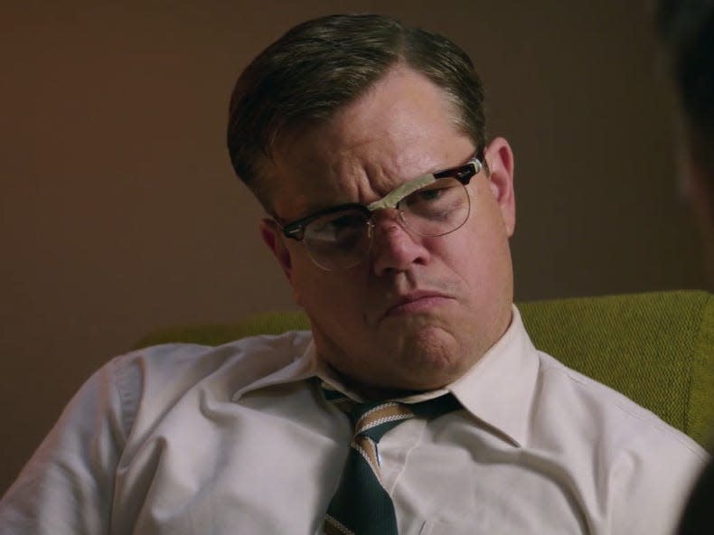 suburbicon mattdamon pouting