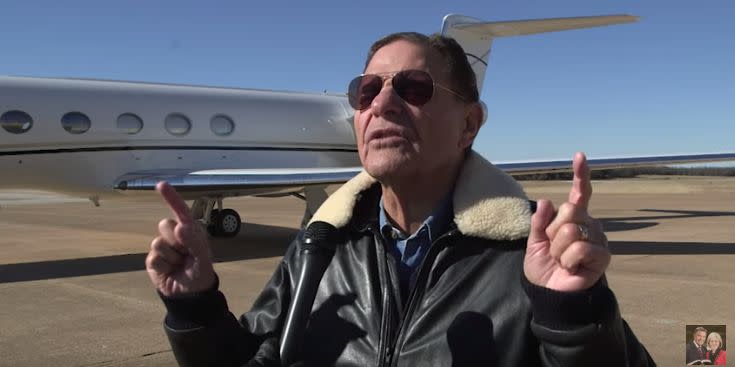 Kenneth Copeland in a January 2018 video about his Gulfstream V jet. (Photo:  Kenneth Copeland Ministries / YouTube)