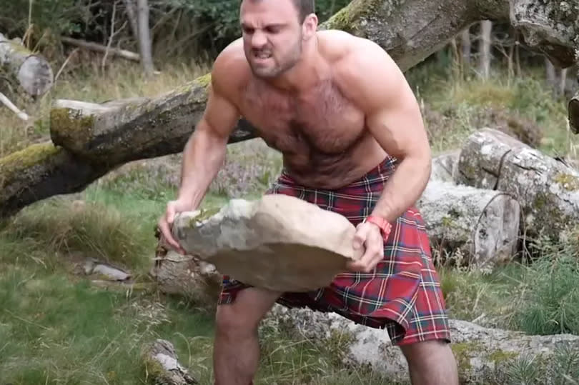 They swapped dumbbells for huge rocks