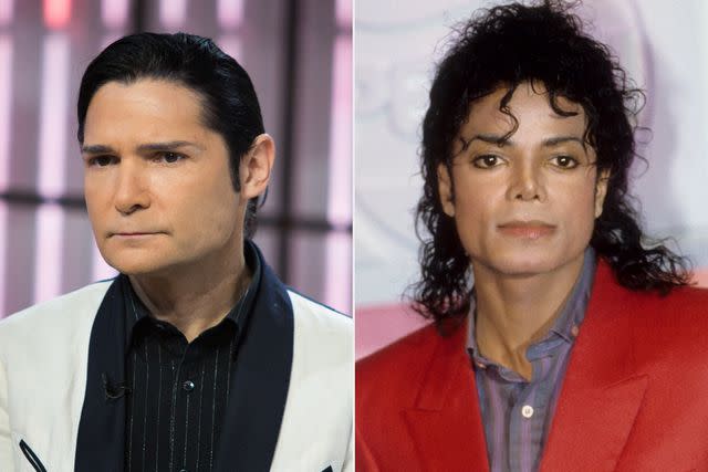 <p>Nathan Congleton/NBCU Photo Bank/NBCUniversal via Getty; Michael Ochs Archive/Getty</p> Corey Feldman and Michael Jackson