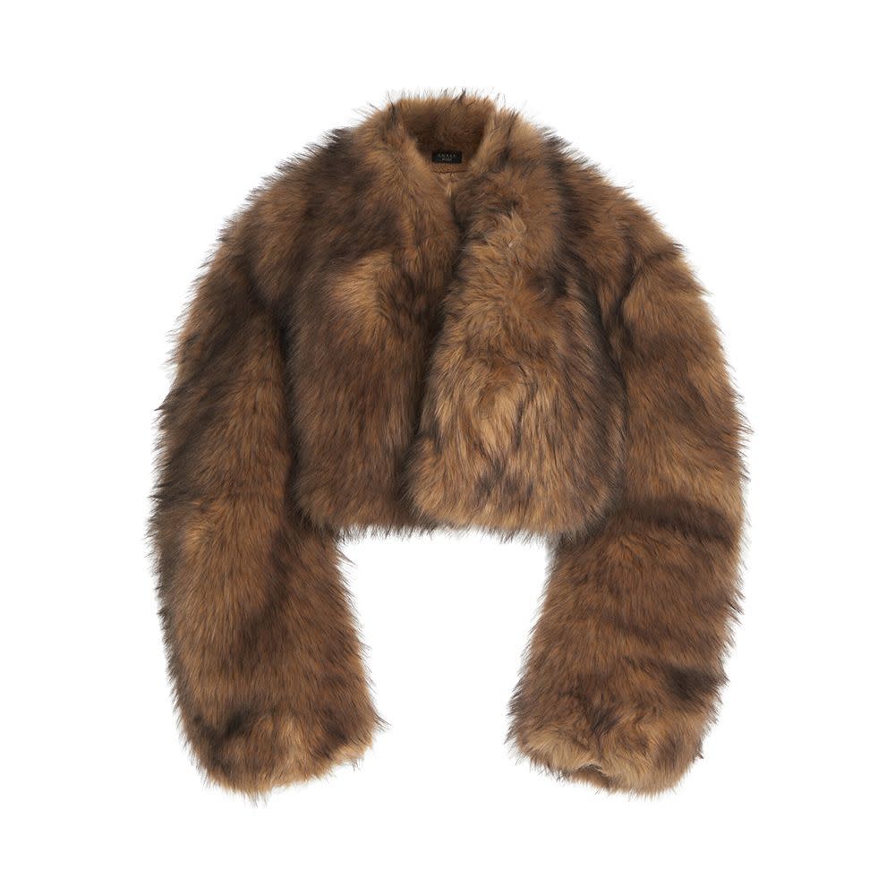 <p><a href="https://awake-mode.com/products/rounded-sleeve-cropped-faux-fur-jacket-brown?gad_source=1&gclid=Cj0KCQiAy9msBhD0ARIsANbk0A9F_5aeEKXo7s3eOpmlWXhVibS99uuQW_4f6GnMZdX71qzgdIVFHCkaAlpGEALw_wcB&variant=39636567326849" rel="nofollow noopener" target="_blank" data-ylk="slk:Shop Now;elm:context_link;itc:0;sec:content-canvas" class="link rapid-noclick-resp">Shop Now</a></p><p>Cropped Faux Fur Jacket</p><p>awake-mode.com</p><p>$1291.59</p>