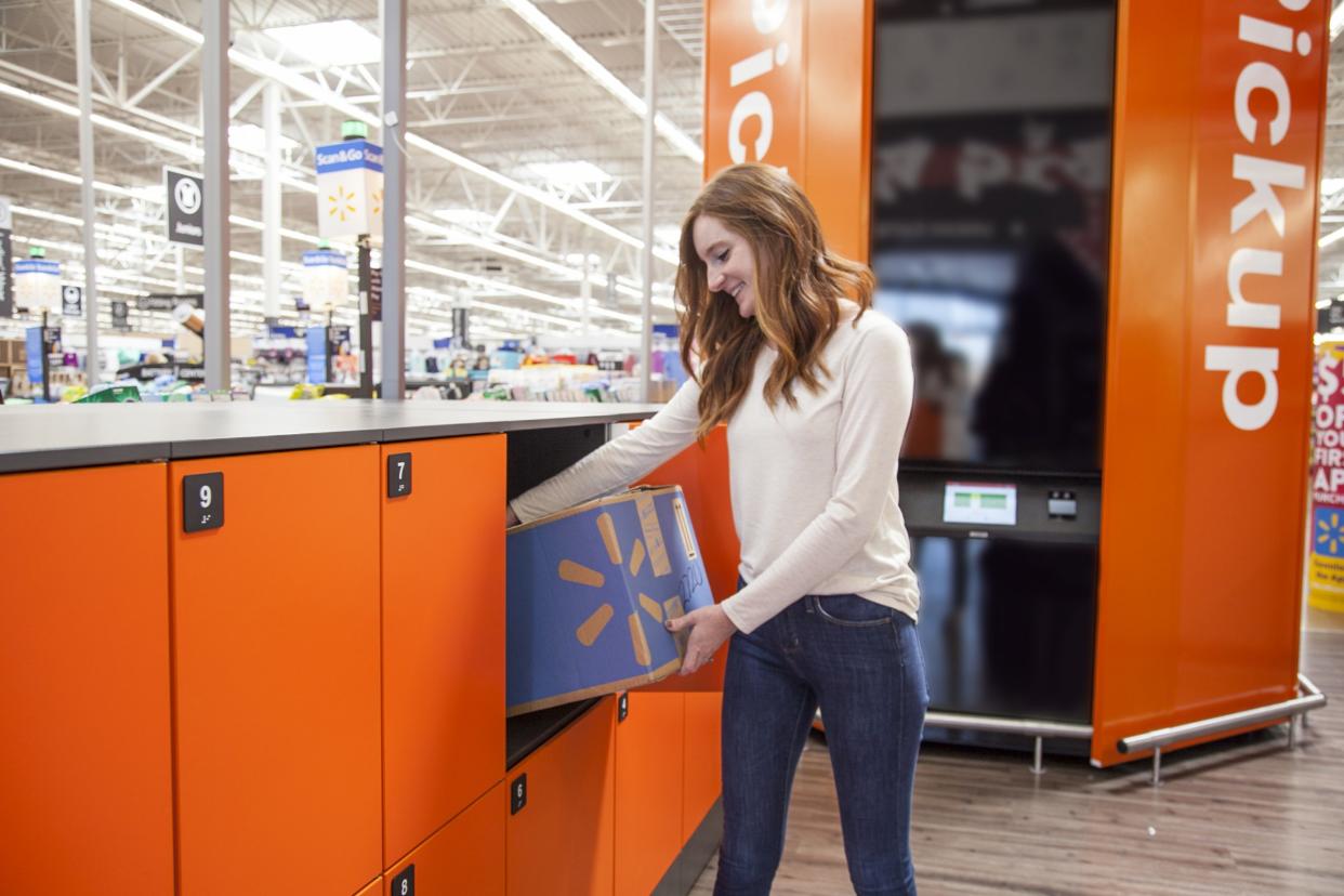 Walmart pickup towers and lockers