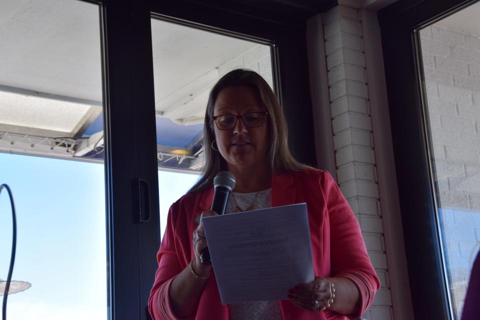 During the 2023 State of the Community event, Harbor Springs Chamber of Commerce Board Chair Elaine Warner discussed plans the chamber had, including goals to increase membership and find different funding options.