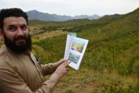 Pervaiz Manan, head of the Khyber Pakhtunkhwa forest department, shares pictures of the site previously, when only sparse blades of tall grass interrupted the landscape