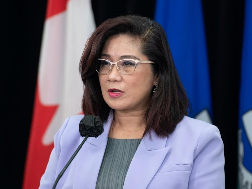 Seniors and Housing Minister Josephine Pon has insisted her government isn't trying to privatize its social housing.   (Chris Schwarz/Government of Alberta - image credit)