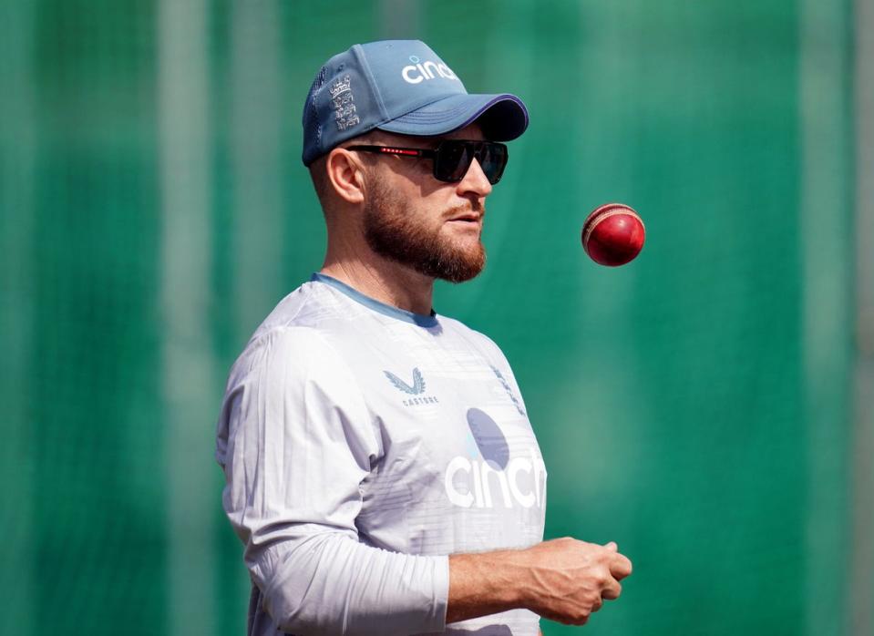 Brendon McCullum has won nine of his first 10 Tests in charge of the England team (PA)