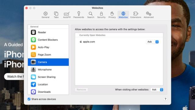 How to set Safari extension permissions on a per-website basis