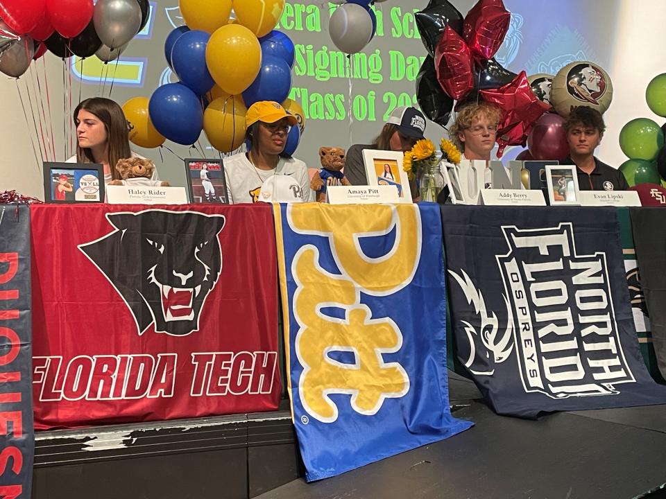 Viera High's college sports signing ceremony on Thursday, April 18, showcased 17 seniors signing with programs across the nation.