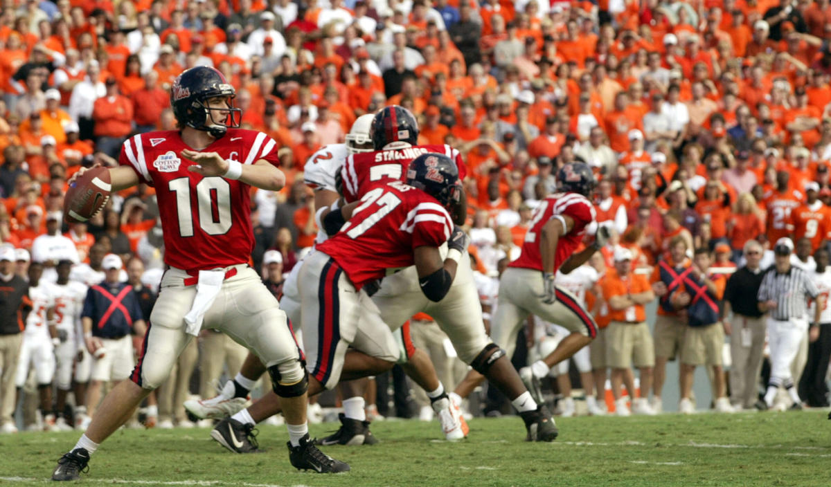 A look at Eli Manning jersey retirement ceremony by Ole Miss football