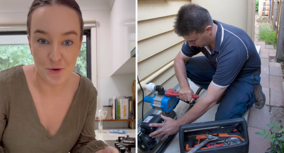 Kate Ritchie shared online how her landlord posed as her handyman 'for over a year' and only revealed his identify during an argument. Source: TikTok/Getty (file) 