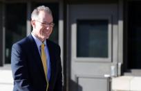 Mark Sandy, official of the Office of Management and Budget, arrives for a closed-door deposition as part of the House of Representatives impeachment inquiry into U.S. President Trump on Capitol Hill